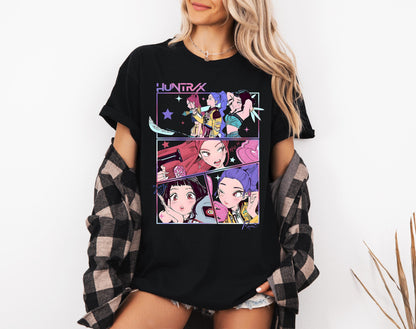 Kpop Demon Hunters Shirt, Huntrix Girl T-Shirt, Kpop idol group Shirt, Mira, Rumi, Joey Shirt,Demon Hunter Merch, Gift for Huntrix fan Shirt
