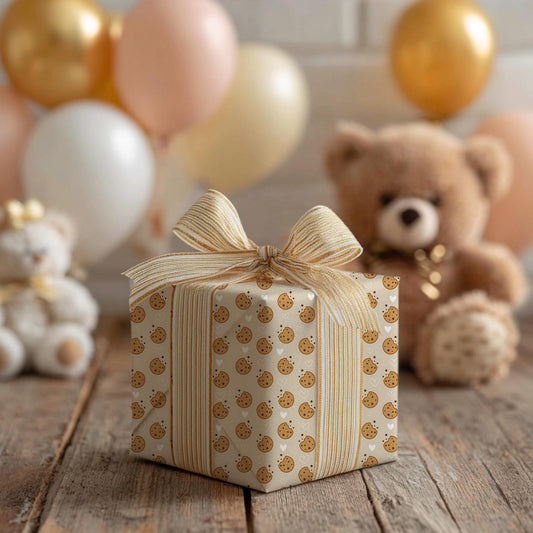 Cookie Theme Wrapping Paper: Glossy or Matte Finish