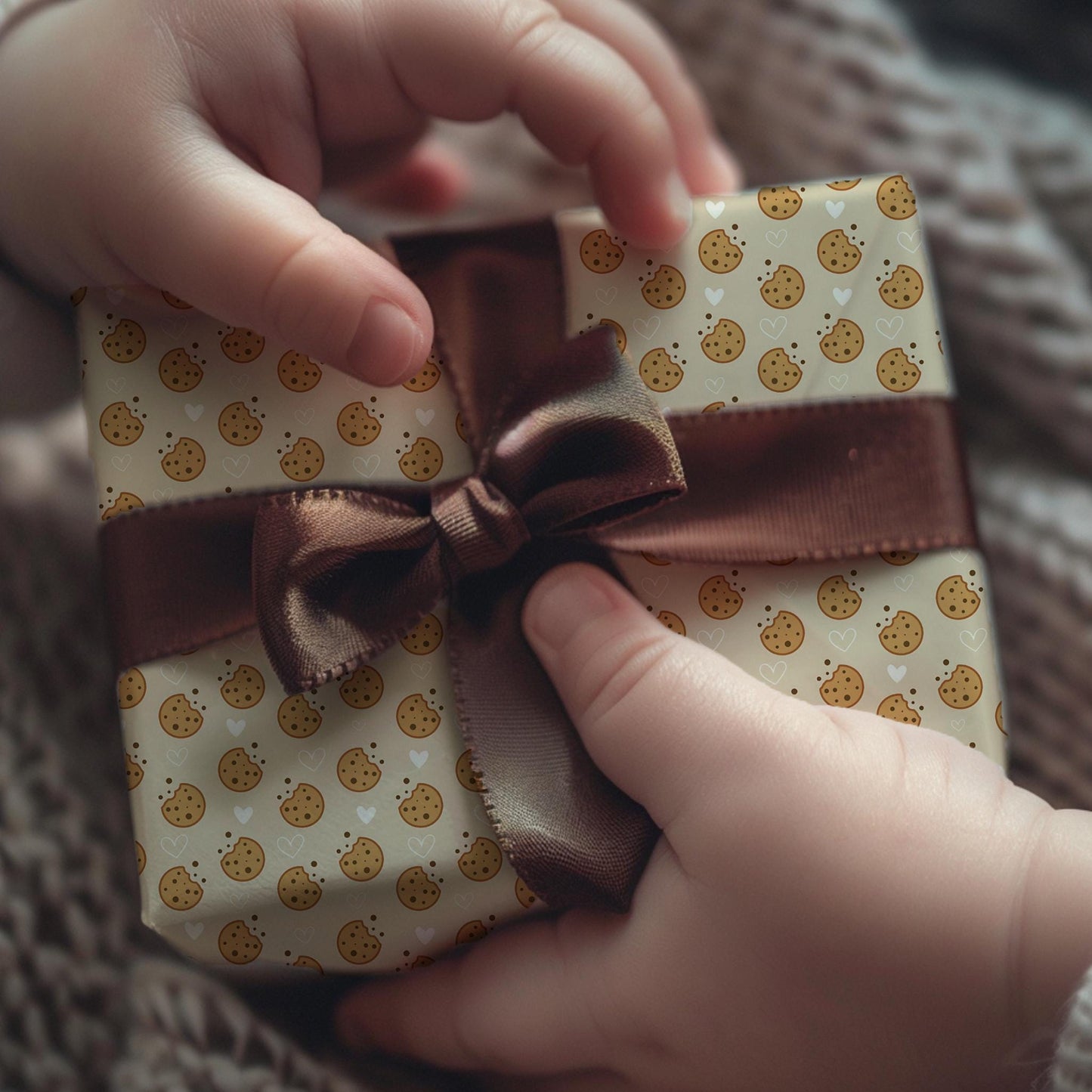 Cookie Theme Wrapping Paper: Glossy or Matte Finish