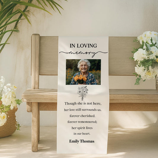 Personalized Memorial Wedding Chair Banner, We Saved You a Seat, In Loving Memory of Loved Ones, Wedding Aisle Tribute, Remembrance Decor