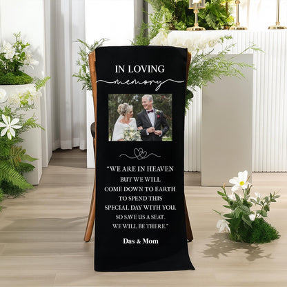 Reserved Wedding Memorial Chair Sign, Custom Memorial Wedding Sign, Wedding Chair Banner In Memory Of Loved Ones, Personalized Wedding Sign