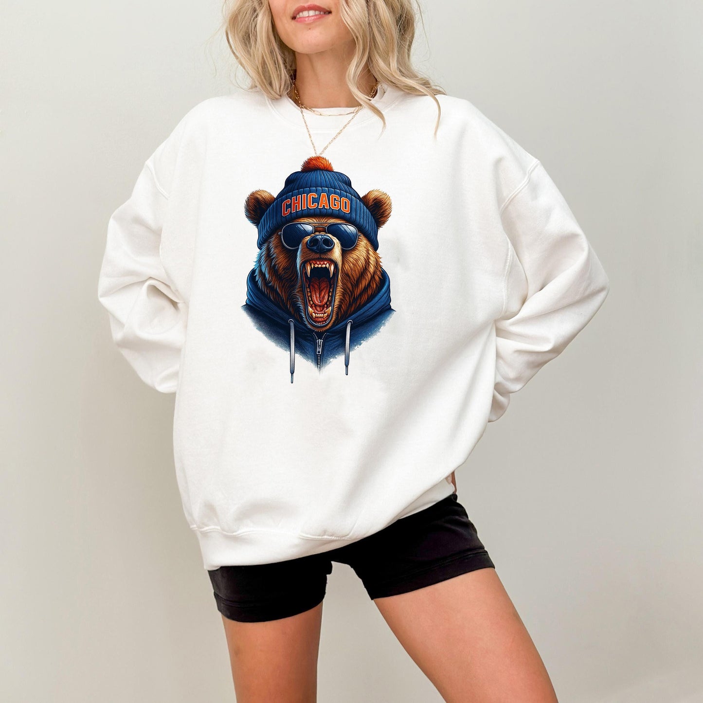 Chicago Football Spirit Animal Sweatshirt,Chicago Football  Sweatshirt, Football Game Day, Chicago Shirt, Trendy Chicago Football Fan Gifts