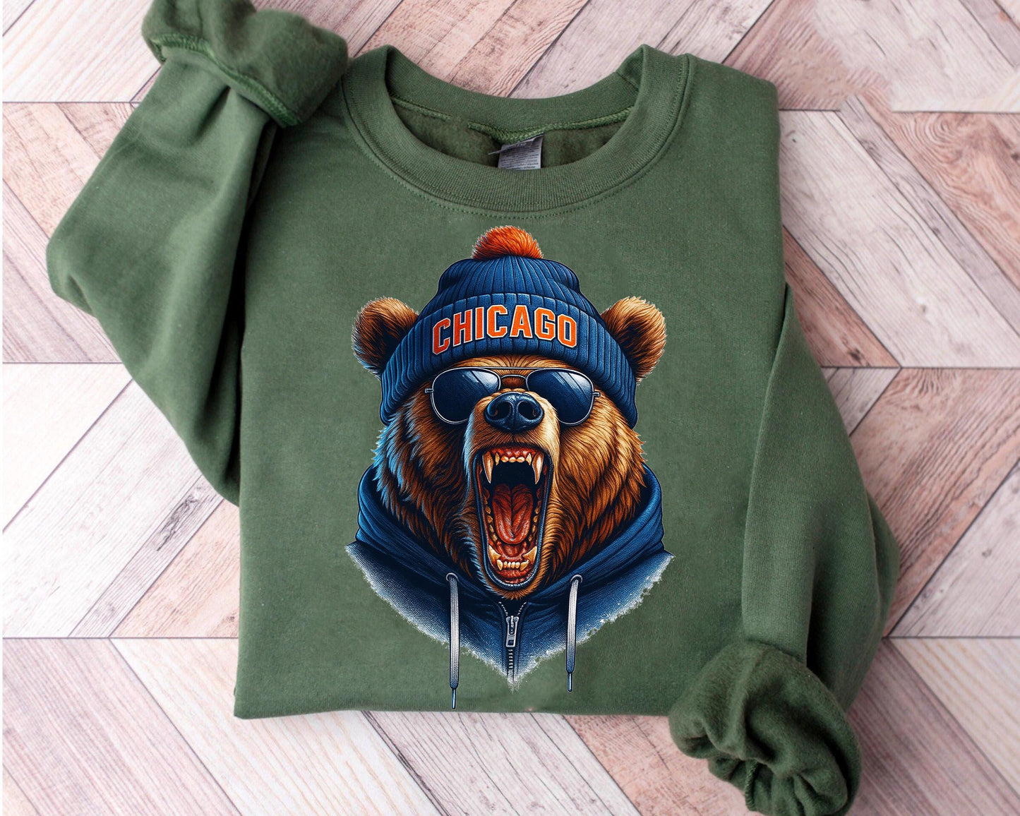 Chicago Football Spirit Animal Sweatshirt,Chicago Football  Sweatshirt, Football Game Day, Chicago Shirt, Trendy Chicago Football Fan Gifts