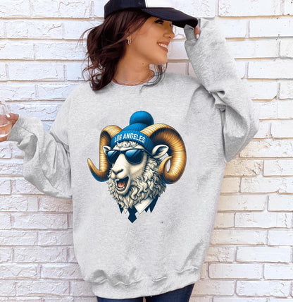 Los Angeles Football Crewneck Sweatshirt, Vintage Fan Gift, Game Day Apparel, LA Football Sweatshirt,Trendy Sports Fan Top