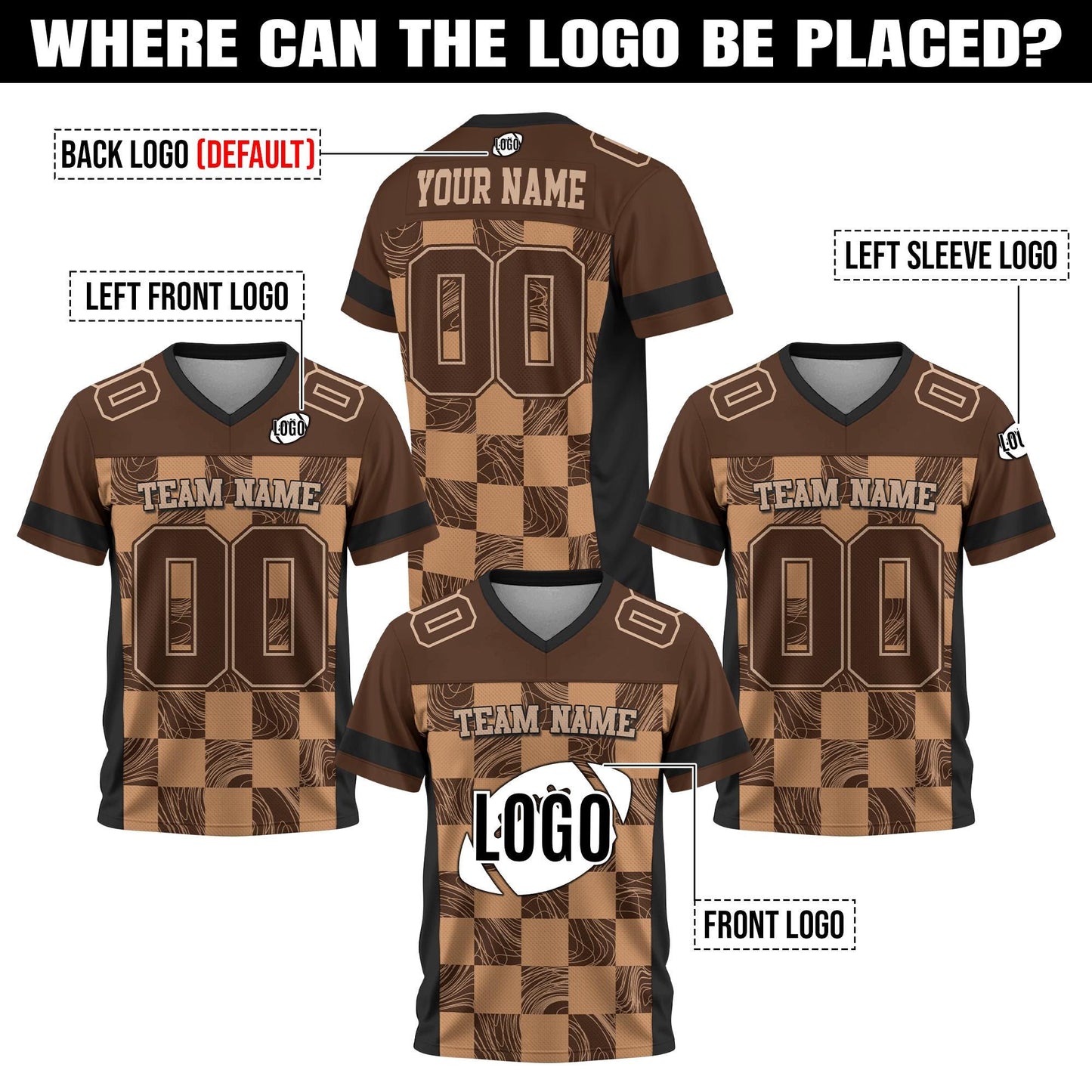 Custom Name Number Logo Football Jersey for Men Women Kids, Personalized Football Jersey Uniform  Football Fans Lovers Concert Jersey