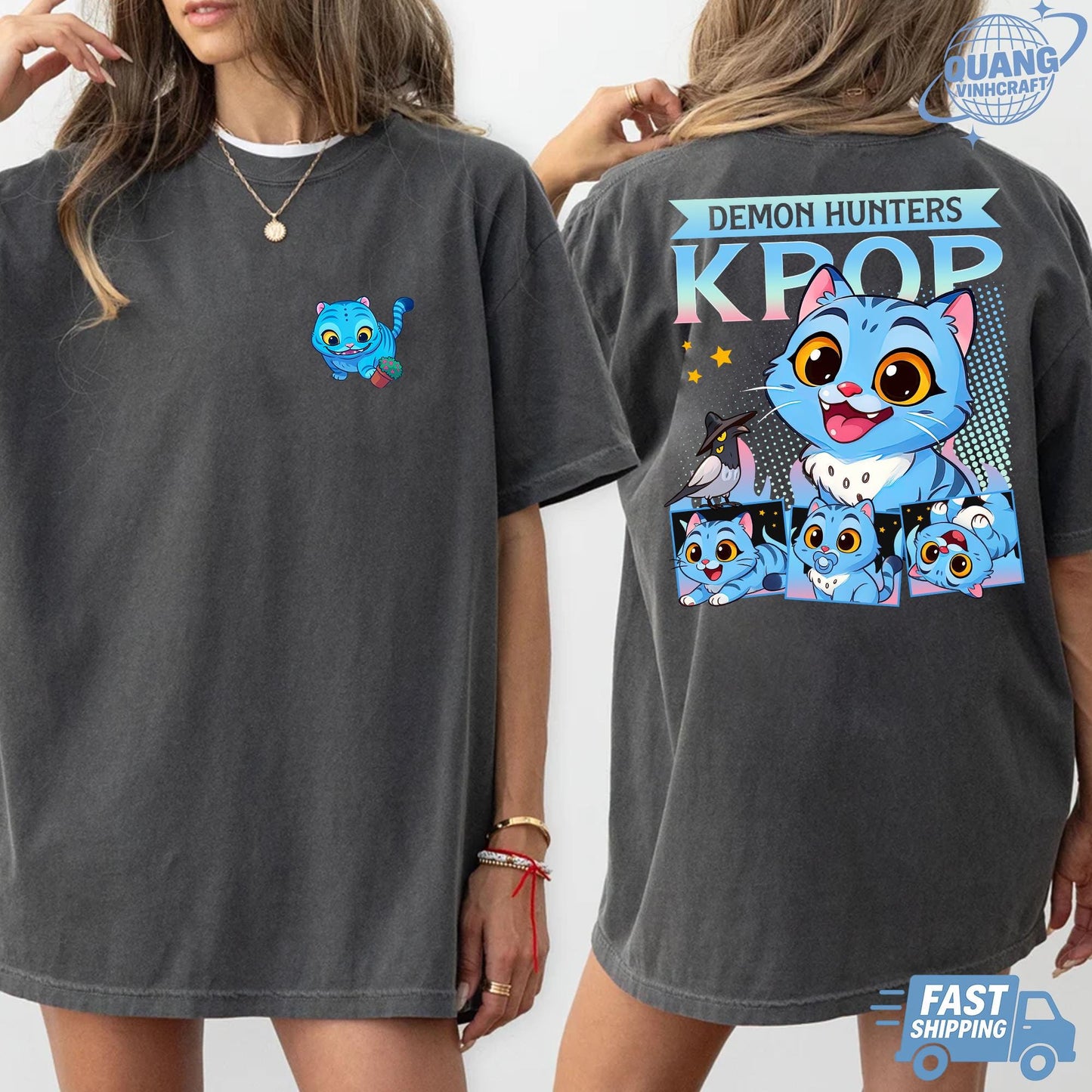 Kpop Demon Hunters Tiger Shirt, Merch Kpop Shirt, Hunters Tiger fan, Derpy Tiger And Bird Demon Hunter Tiger Tee,Kpop Demon Hunters Shirt