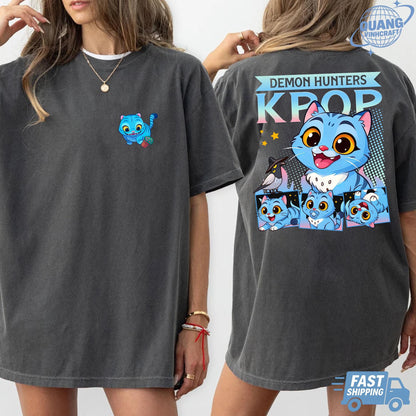 Kpop Demon Hunters Tiger Shirt, Merch Kpop Shirt, Hunters Tiger fan, Derpy Tiger And Bird Demon Hunter Tiger Tee,Kpop Demon Hunters Shirt