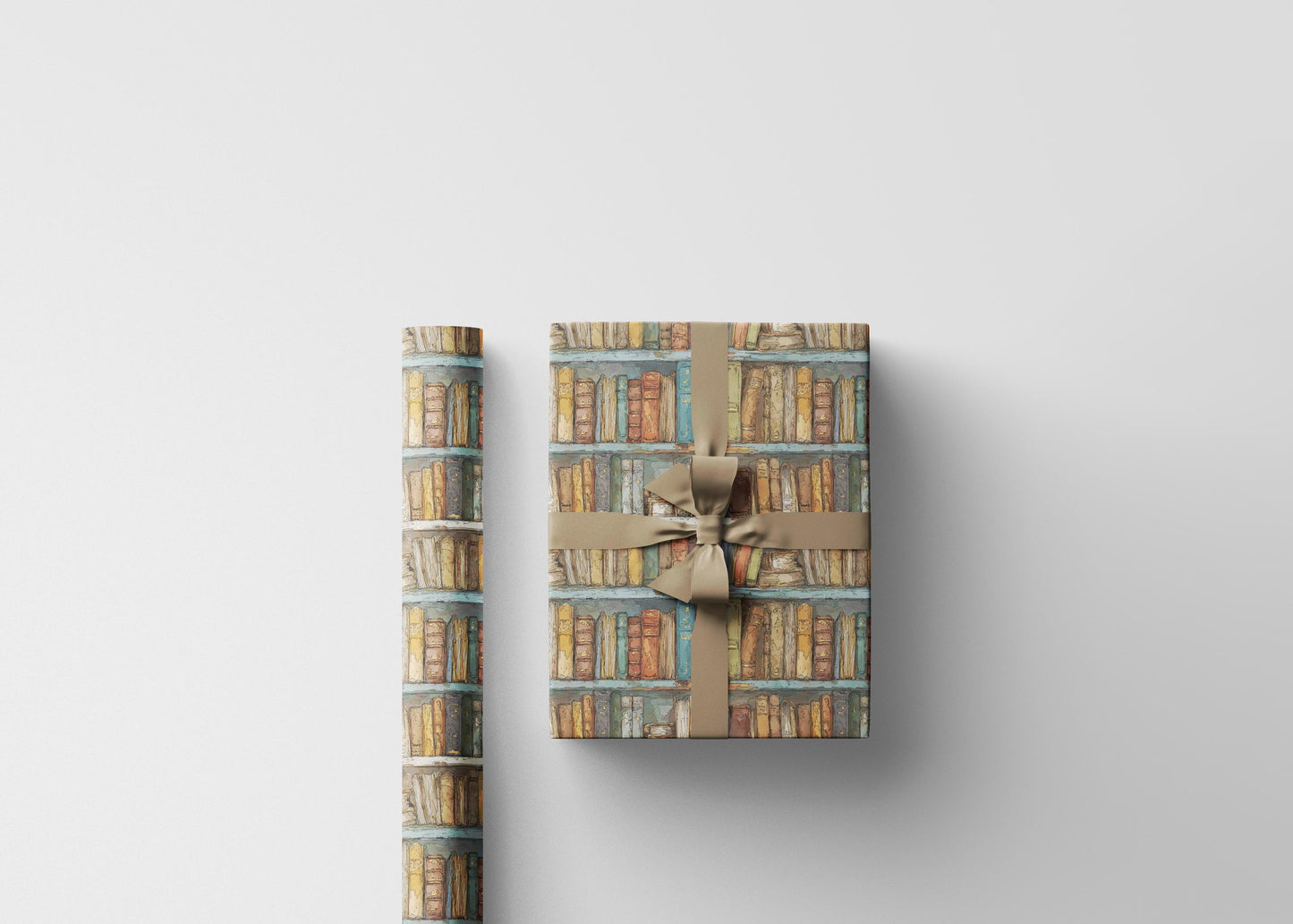Book Nerd Aesthetic Wrapping Paper for Librarian Gifts Bookworms Reading Fans Book Club Custom Wrap #16