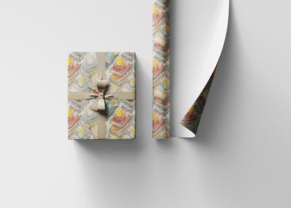Reading Wrap Paper for Bookish Gifts Librarian Book Nerd Book Club Holiday Gift Wrap for Bookworms #11