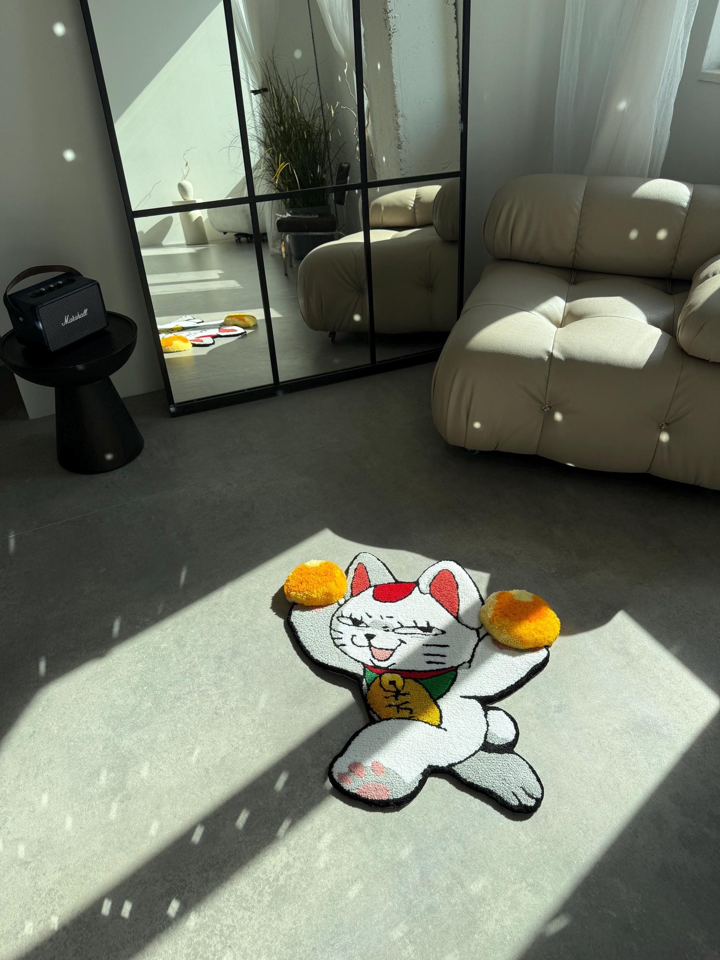 3D Turbo Cat Rug: Handmade Anime Home Decor