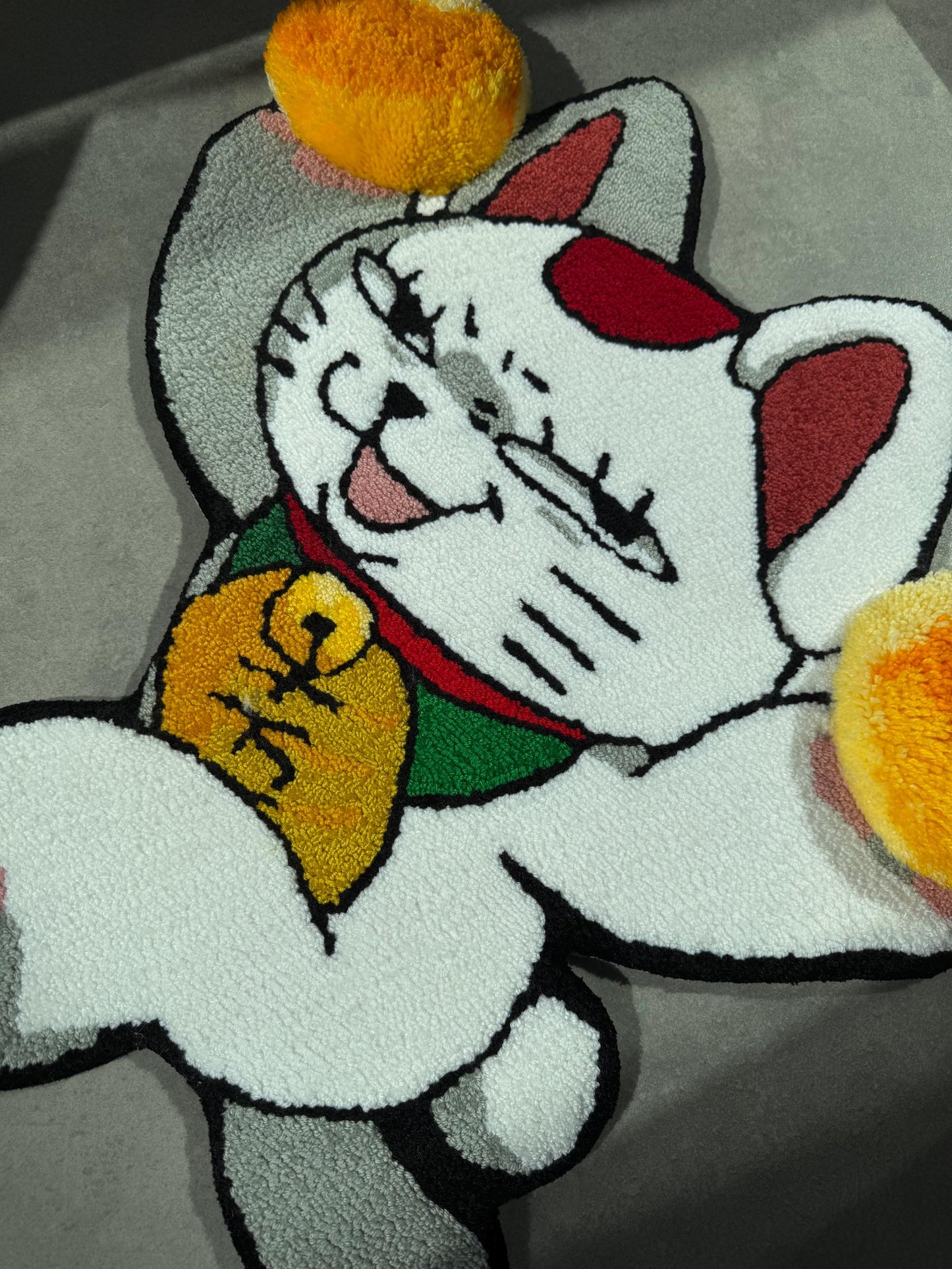 3D Turbo Cat Rug: Handmade Anime Home Decor