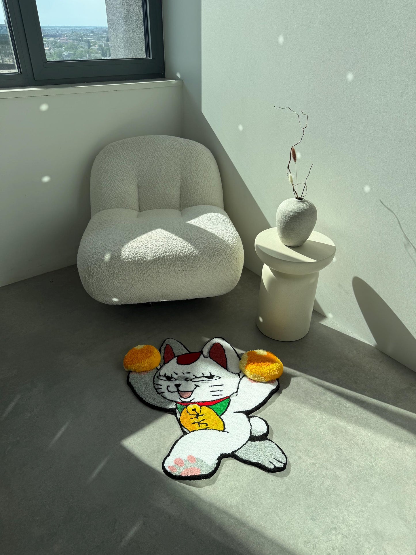 3D Turbo Cat Rug: Handmade Anime Home Decor