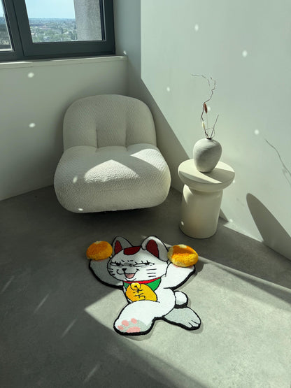 3D Turbo Cat Rug: Handmade Anime Home Decor