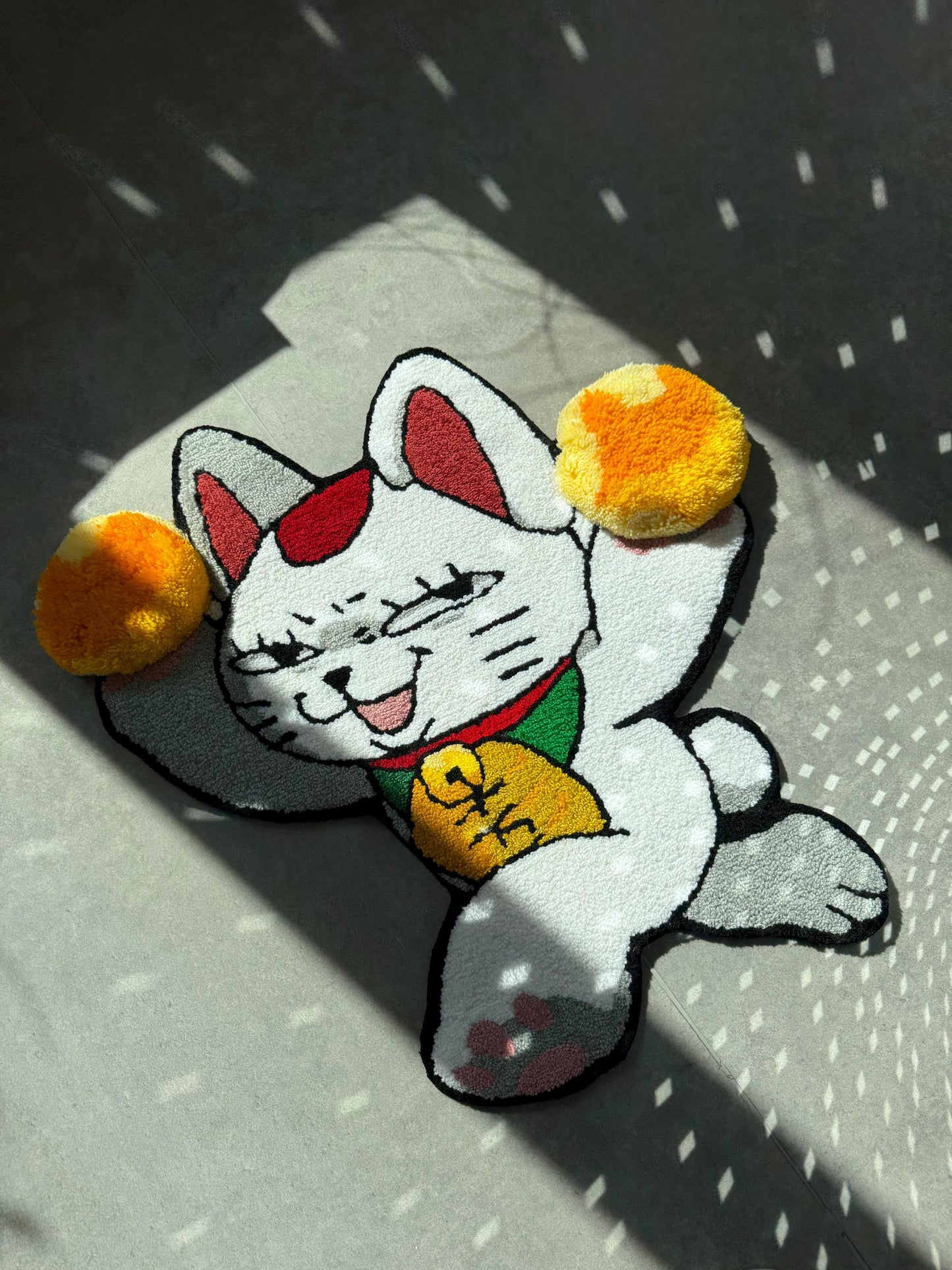 3D Turbo Cat Rug: Handmade Anime Home Decor