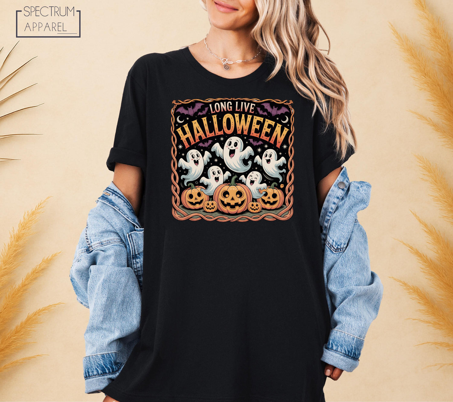Long Live Halloween T-Shirt, Long Live Halloween Fall T-Shirt, Retro Halloween Ghost Shirt, Spooky Pumpkin Shirt, Pumpkin Patch Ghost Shirt
