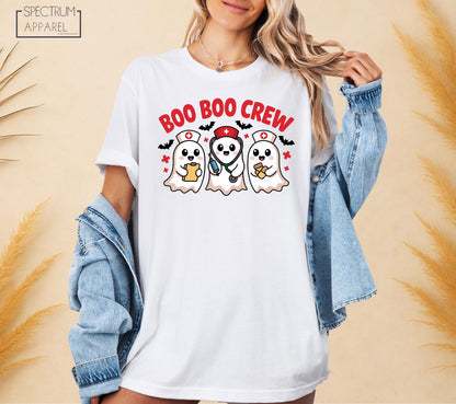 Boo Boo Crew T-Shirt, Boo Boo Crew Halloween Shirt, Cute Boo Boo Crew Shirt, Spooky Nurse Crew Tee, October Nurse Ghost Shirt, Fun Fall Tee