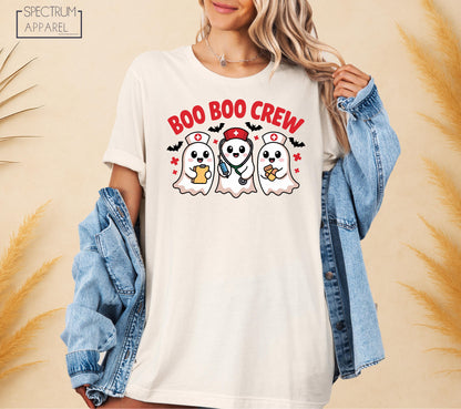 Boo Boo Crew T-Shirt, Boo Boo Crew Halloween Shirt, Cute Boo Boo Crew Shirt, Spooky Nurse Crew Tee, October Nurse Ghost Shirt, Fun Fall Tee