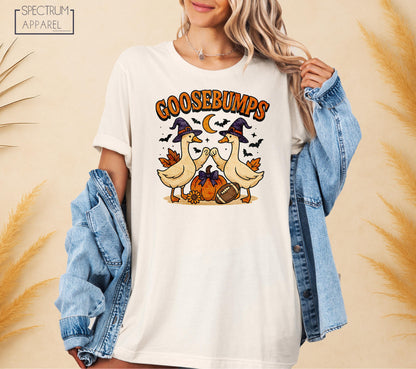 Goosebumps T-Shirt, Halloween Goosebumps T-Shirt, Funny Goosebumps Fall Tee, Spooky Season Goose Shirt, Cute Duck Shirt, Pumpkin Patch Shirt