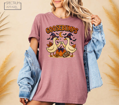 Goosebumps T-Shirt, Halloween Goosebumps T-Shirt, Funny Goosebumps Fall Tee, Spooky Season Goose Shirt, Cute Duck Shirt, Pumpkin Patch Shirt