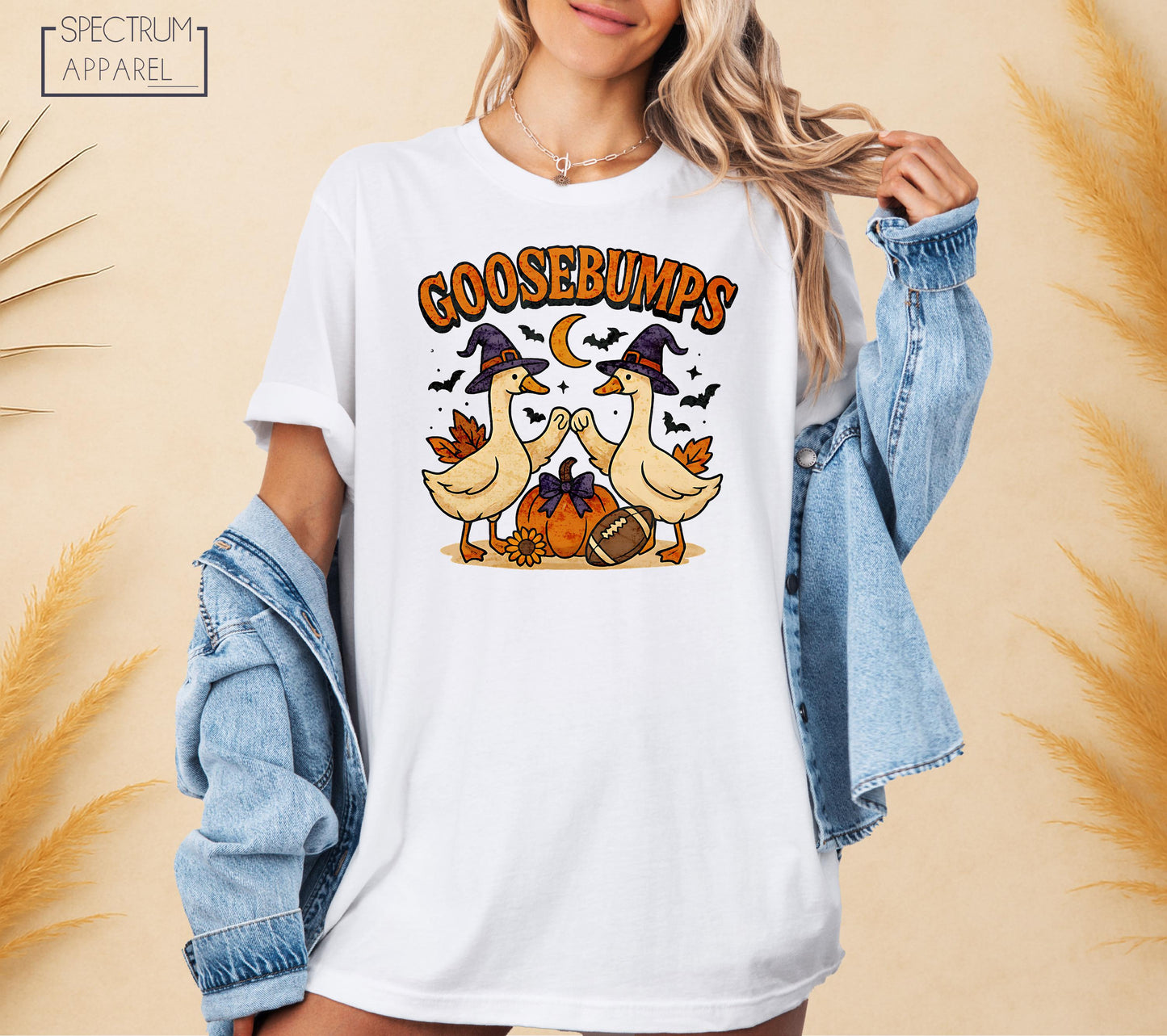 Goosebumps T-Shirt, Halloween Goosebumps T-Shirt, Funny Goosebumps Fall Tee, Spooky Season Goose Shirt, Cute Duck Shirt, Pumpkin Patch Shirt