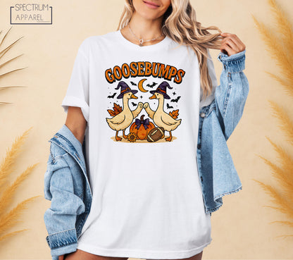 Goosebumps T-Shirt, Halloween Goosebumps T-Shirt, Funny Goosebumps Fall Tee, Spooky Season Goose Shirt, Cute Duck Shirt, Pumpkin Patch Shirt