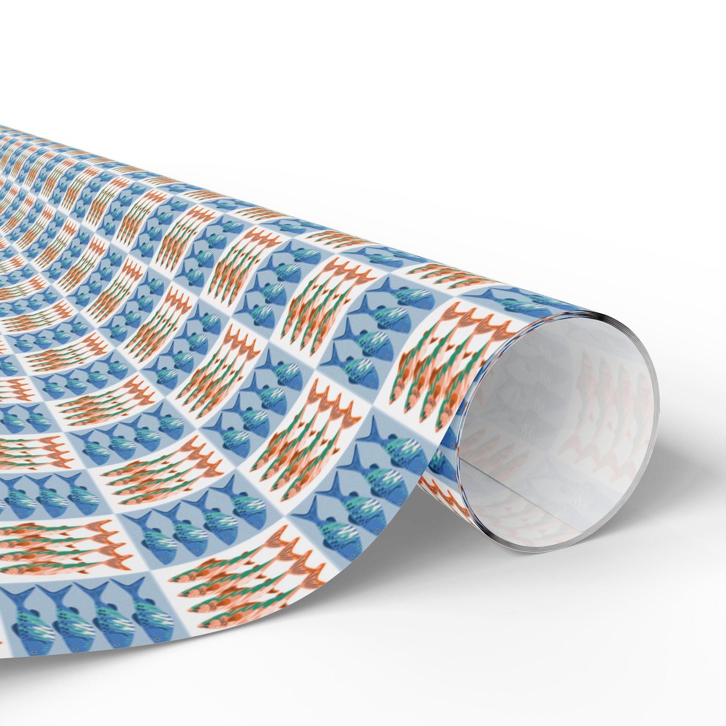 Retro Sardine and Seafood Print Tin fish Wrapping Paper Italian Summer Gift Wrap Custom chef Mediterranean Foodie Gifts & Amalfi Coast