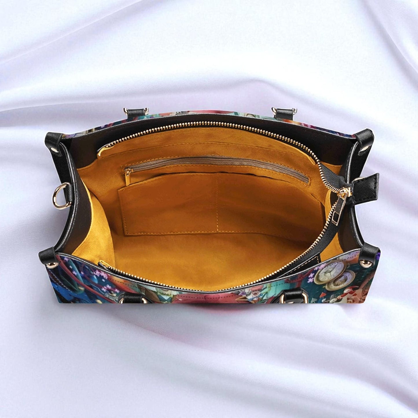 Queen’s Parade Purse | Tote Handbag | Top-Grain Leather Handbag | Vegan Leather | Wonderland Lovers Bag | Custom Tote Bag