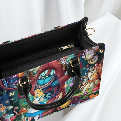 Queen’s Parade Purse | Tote Handbag | Top-Grain Leather Handbag | Vegan Leather | Wonderland Lovers Bag | Custom Tote Bag