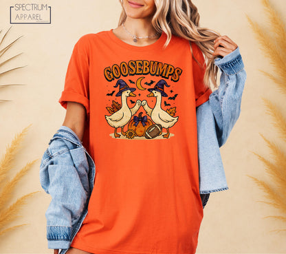Goosebumps T-Shirt, Halloween Goosebumps T-Shirt, Funny Goosebumps Fall Tee, Spooky Season Goose Shirt, Cute Duck Shirt, Pumpkin Patch Shirt