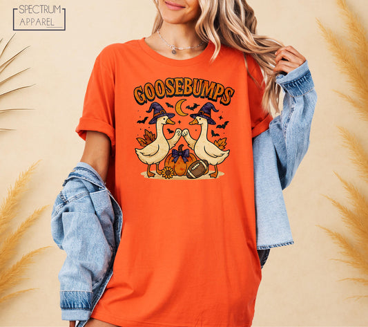 Goosebumps T-Shirt, Halloween Goosebumps T-Shirt, Funny Goosebumps Fall Tee, Spooky Season Goose Shirt, Cute Duck Shirt, Pumpkin Patch Shirt