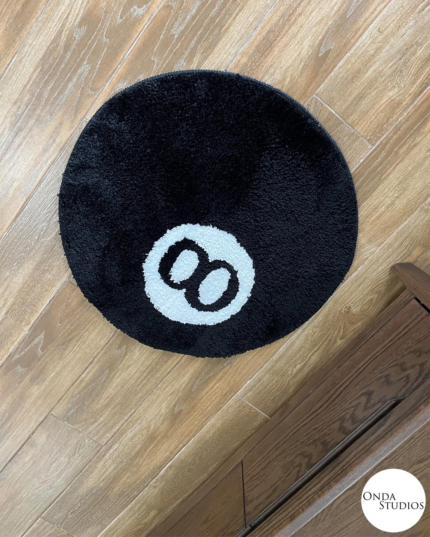 Tufted 8 Ball Rug | Billiard Ball Rug, Custom Rug, Handmade Tufted Rug, Cheap Rug, Round Rug, Bedroom Rug, Living Room Rug, Birthday Gift
