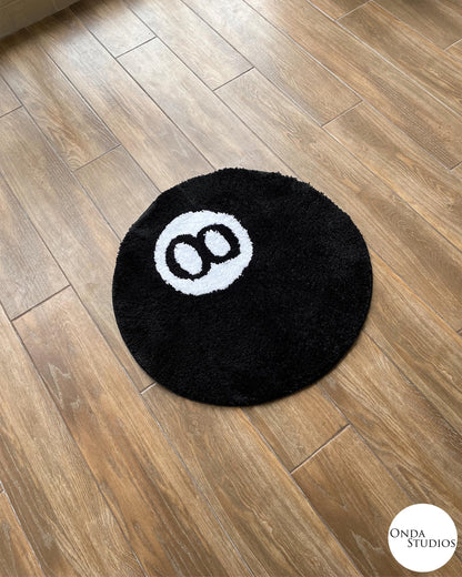 Tufted 8 Ball Rug | Billiard Ball Rug, Custom Rug, Handmade Tufted Rug, Cheap Rug, Round Rug, Bedroom Rug, Living Room Rug, Birthday Gift