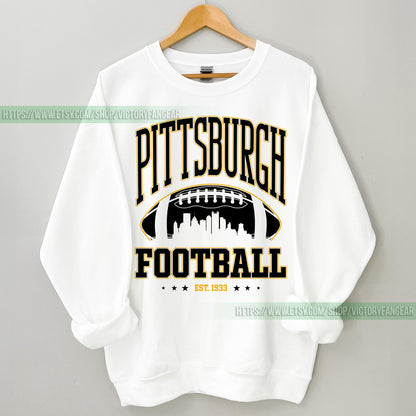 Pittsburgh Football Simple Style Shirt, Pittsburgh Sweatshirt, Graphic Tee Gift For Football Fan Sports, Game Day Shirt, Pittsburgh Fan
