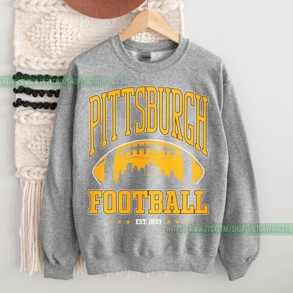 Pittsburgh Football Simple Style Shirt, Pittsburgh Sweatshirt, Graphic Tee Gift For Football Fan Sports, Game Day Shirt, Pittsburgh Fan