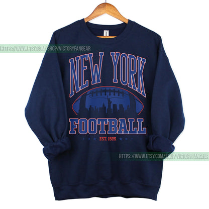 Giant Retro Sweatshirt, New York Football Crewneck, NY Giant Shirt, New York Football Shirt, New York Fan Gift, New York Shirt