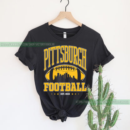 Pittsburgh Football Simple Style Shirt, Pittsburgh Sweatshirt, Graphic Tee Gift For Football Fan Sports, Game Day Shirt, Pittsburgh Fan