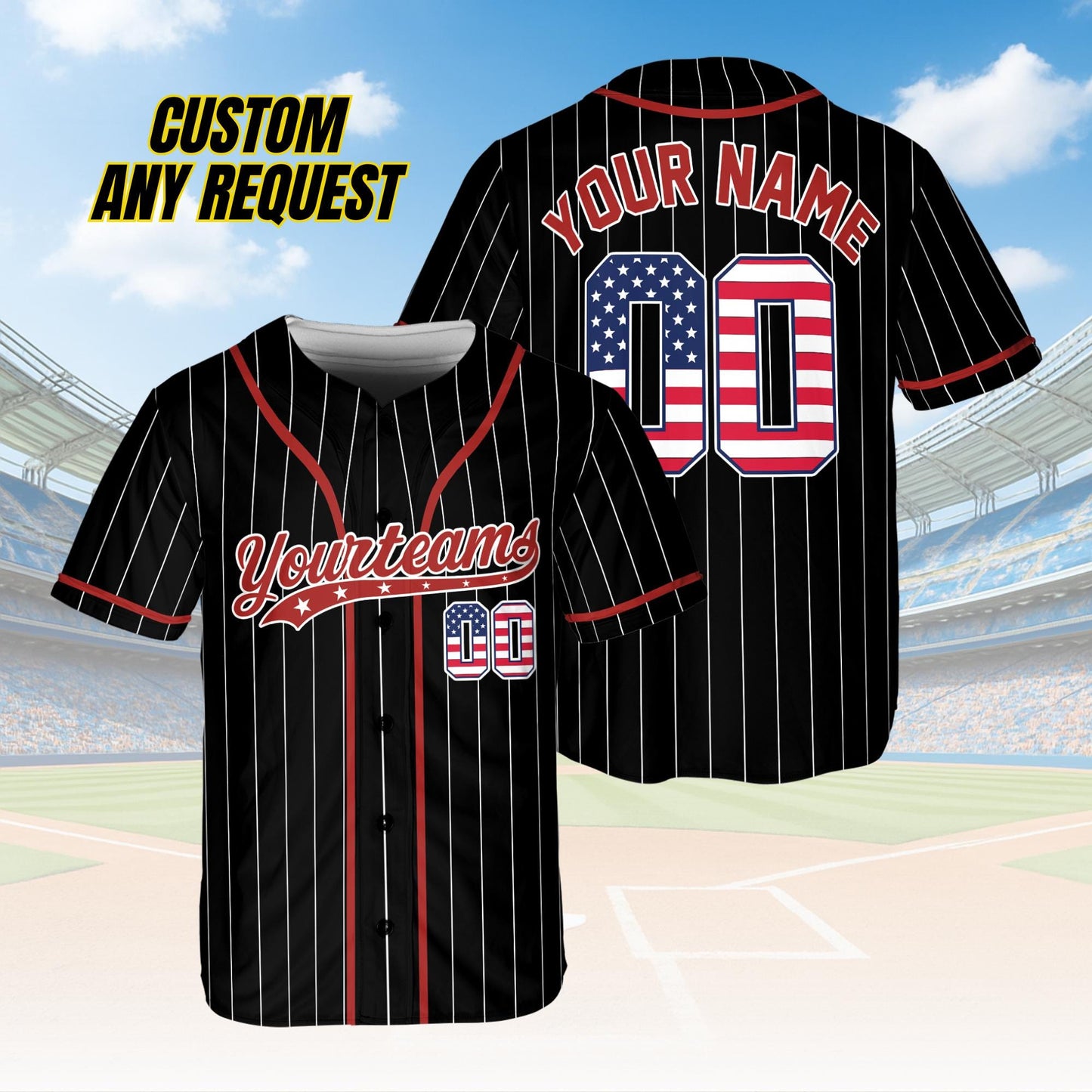 Custom 4th of July Baseball Jersey,Patriotic Ice Cream Dripping Jersey with Name & Number,Baseball Lovers,Patriotic Shirt,USA Jersey B29