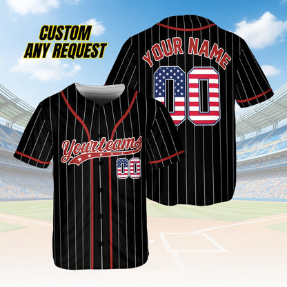 Custom 4th of July Baseball Jersey,Patriotic Ice Cream Dripping Jersey with Name & Number,Baseball Lovers,Patriotic Shirt,USA Jersey B29
