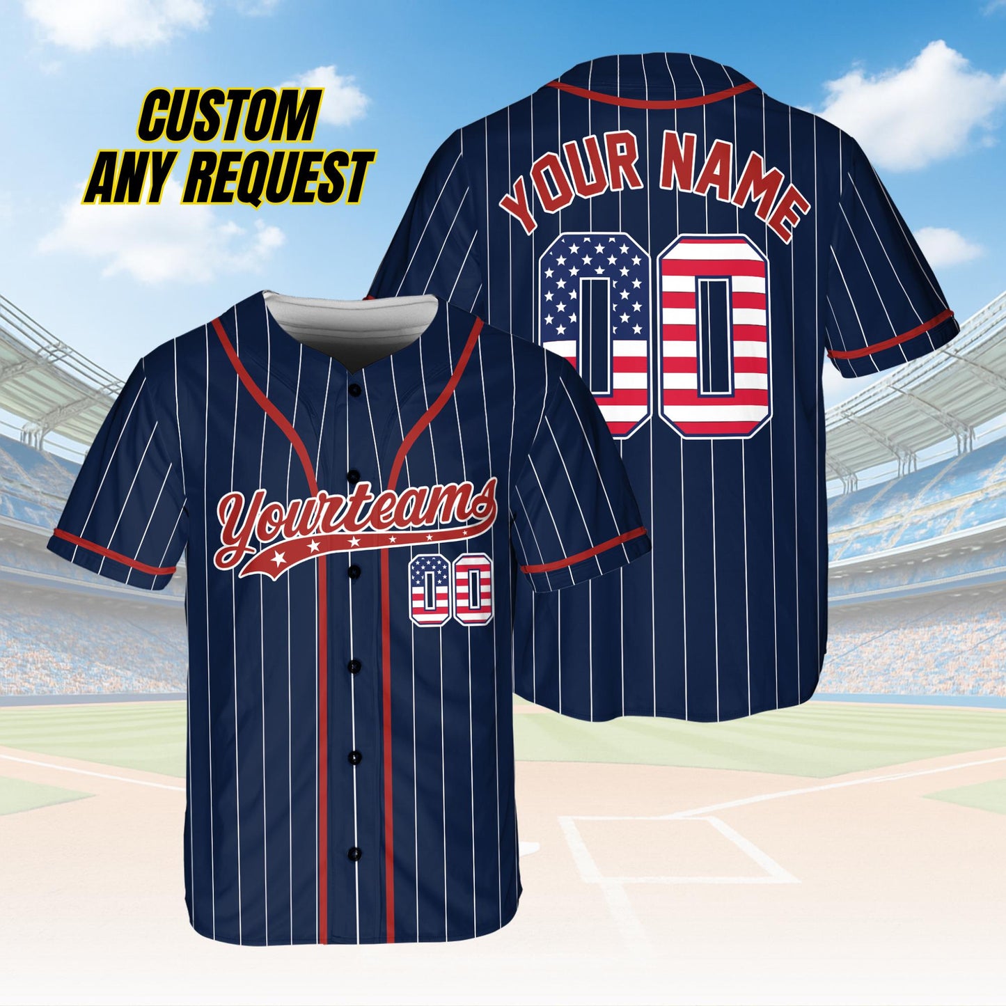 Custom 4th of July Baseball Jersey,Patriotic Ice Cream Dripping Jersey with Name & Number,Baseball Lovers,Patriotic Shirt,USA Jersey B29