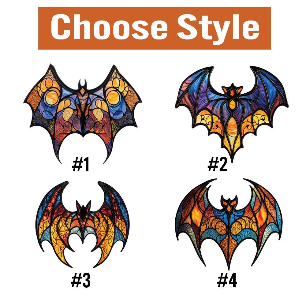 Bat Window Hanging, Gothic Wall Art for Halloween, Fiery Blue Bat Home Decor, Witchy Gift for Her, Spooky Bat Decor, Creepy Cute Accent