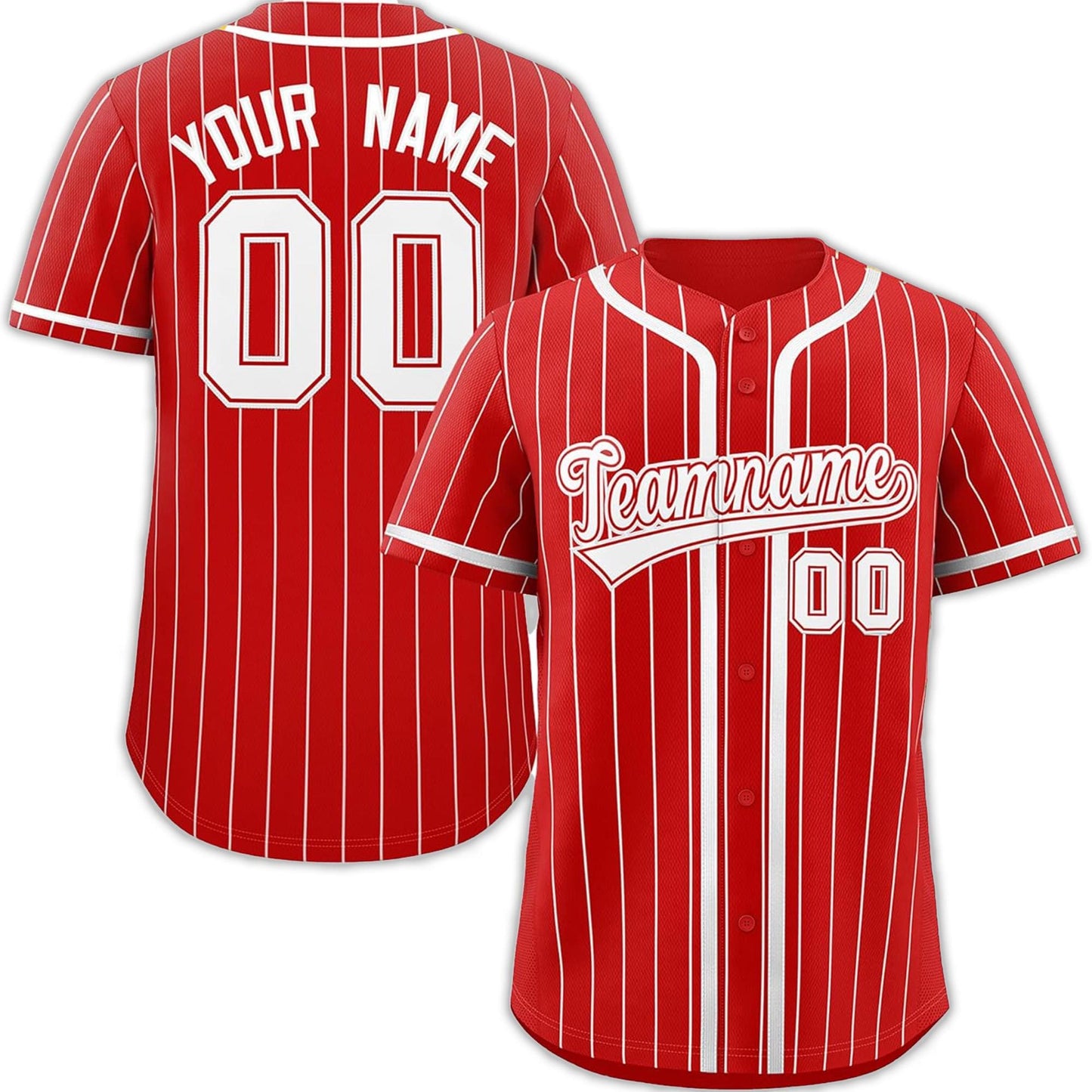 Custom Striped Baseball Jersey – Personalized Name, Number & Team Shirt – Button-Up Sports Multi Color Options for Men, Women and Kids