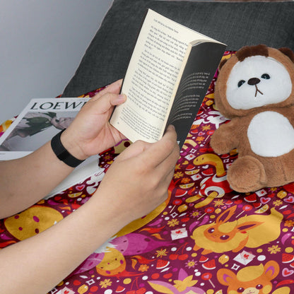 Vulpix and Shuckle Blanket, Cute Baby Blanket, Cozy Fleece Throw, Soft Cotton Blanket, Kawaii Bedroom Decor, Alolan Vulpix Blanket Gifts