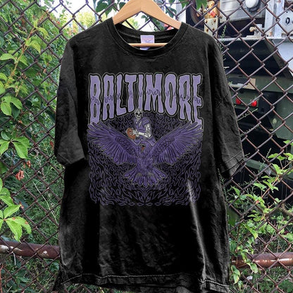 Baltimore Football Skull Vintage Shirt