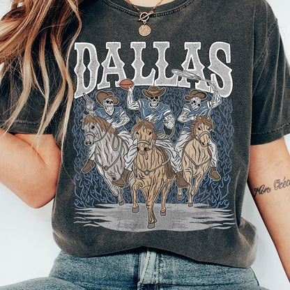 Dallas Football Skull Vintage Shirt