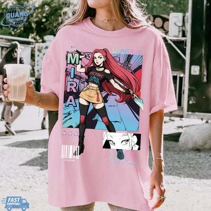 Mira Huntrix Demon Hunters T Shirts, Huntrix Girls Tshirt, Demon Hunter Merch, Gift for Kpop Fan, Derpy Tiger Shirt, Sussy