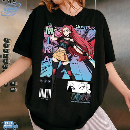 Mira Huntrix Demon Hunters T Shirts, Huntrix Girls Tshirt, Demon Hunter Merch, Gift for Kpop Fan, Derpy Tiger Shirt, Sussy