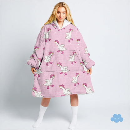 Pastel Silly Goose Hooded Blanket