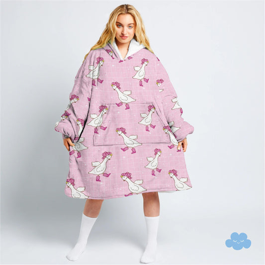 Pastel Silly Goose Hooded Blanket