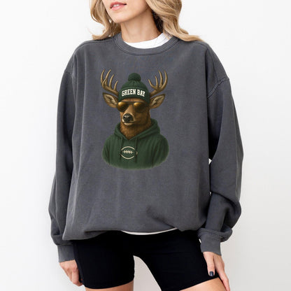 Vintage Green Bay Football Sweatshirt, Trendy Green Bay Football Fan Shirts, Green Bay Shirt, Game Day Shirt, Football Crewneck Sweatshirt