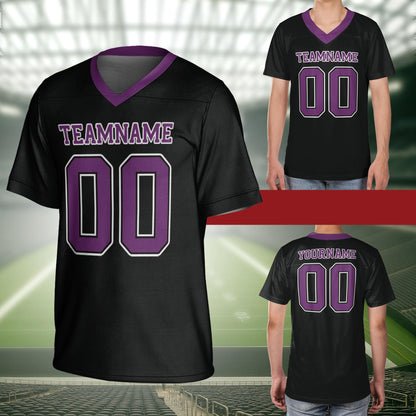 Custom Football Jersey, Custom Football Jersey, Men's Mesh V-neck Shirt, Short Sleeve Design, Add Name And Number, Ideal For Sport Lovers